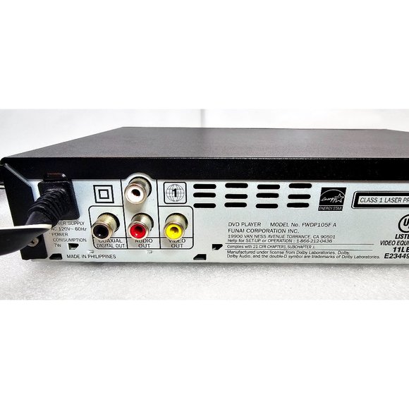 SANYO Dvd Player 120V 60hz Reproductor FWDP105F Tested Working w/ 3 RCA AV Cable - Picture 6 of 9